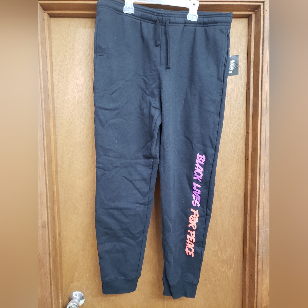 Cross Colours sweatpants, Men's size XL, Black/Red/Purple